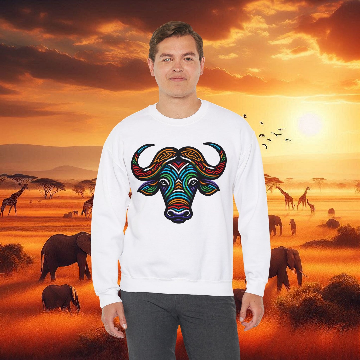 Buffalo African Bead Unisex Sweatshirt