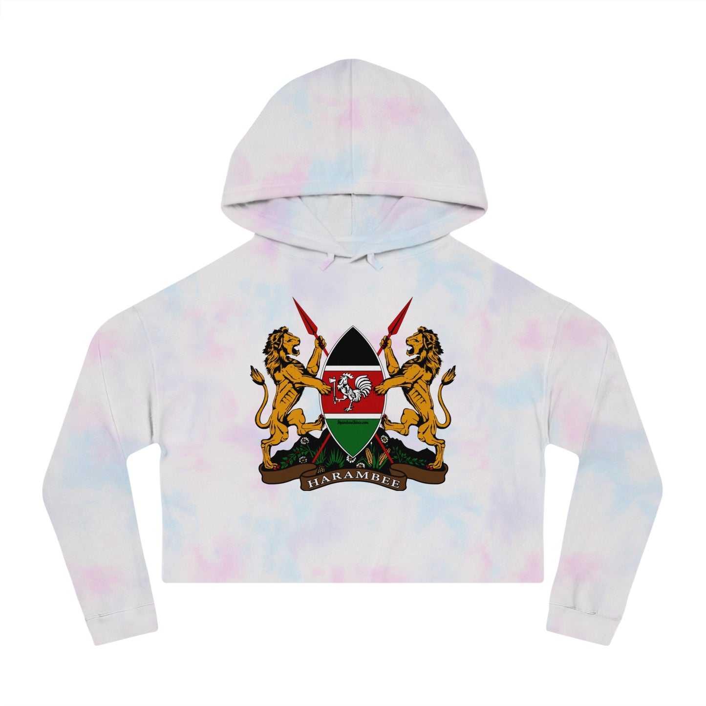 Kenyan Crest Women’s Cropped Hooded Sweatshirt