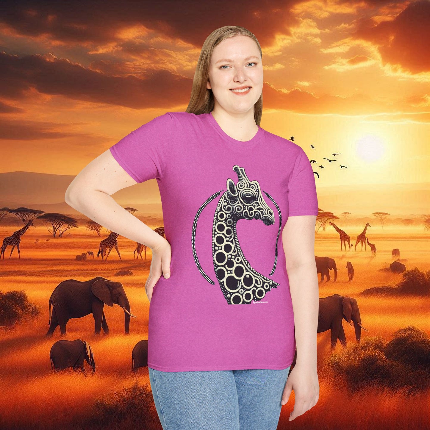 Beaded Giraffe T-Shirt - Kenya and Africa Inspired