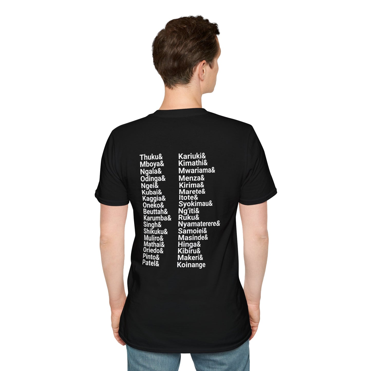 Kenyan Freedom Fighters Full List Black T-Shirt