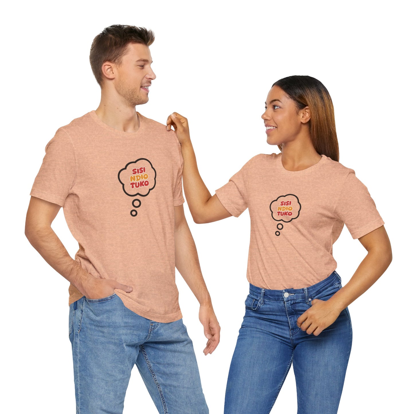 Unisex T-shirt Sisi Ndio Tuko African Print Men Women Tee