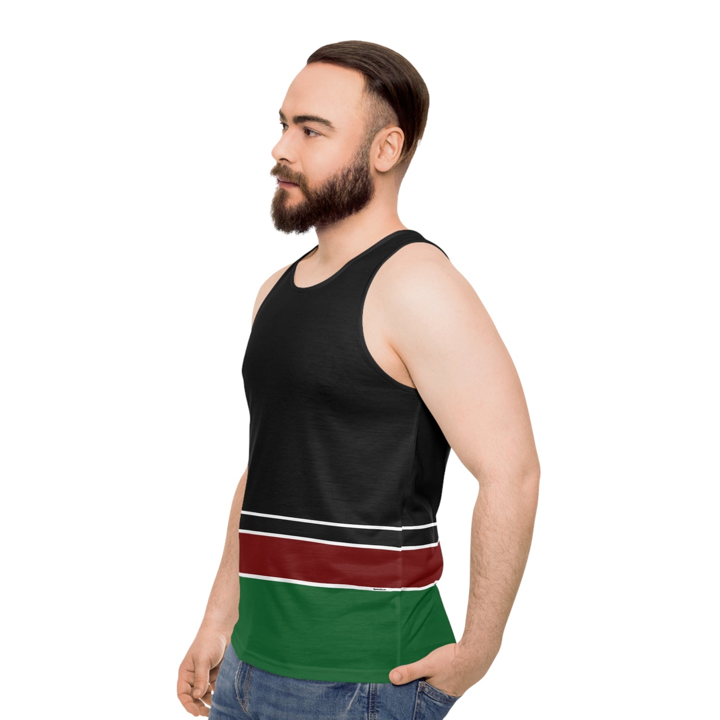 Kenyan striped Unisex Tank Top (AOP)