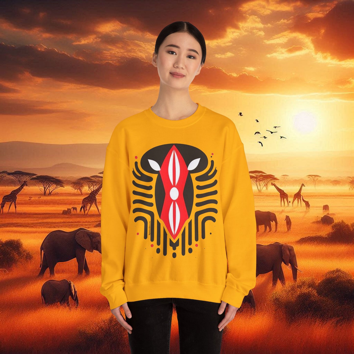 Kenyan Shield Unisex Heavy Blend™ Crewneck Sweatshirt