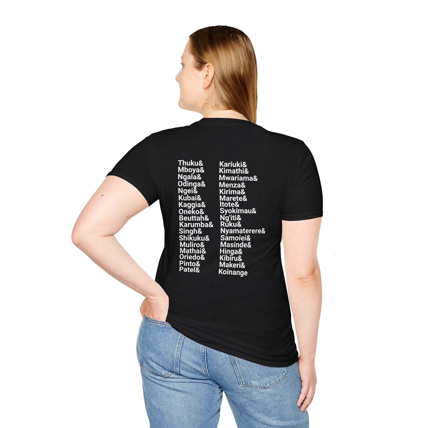 Kenyan Freedom Fighters Full List Black T-Shirt