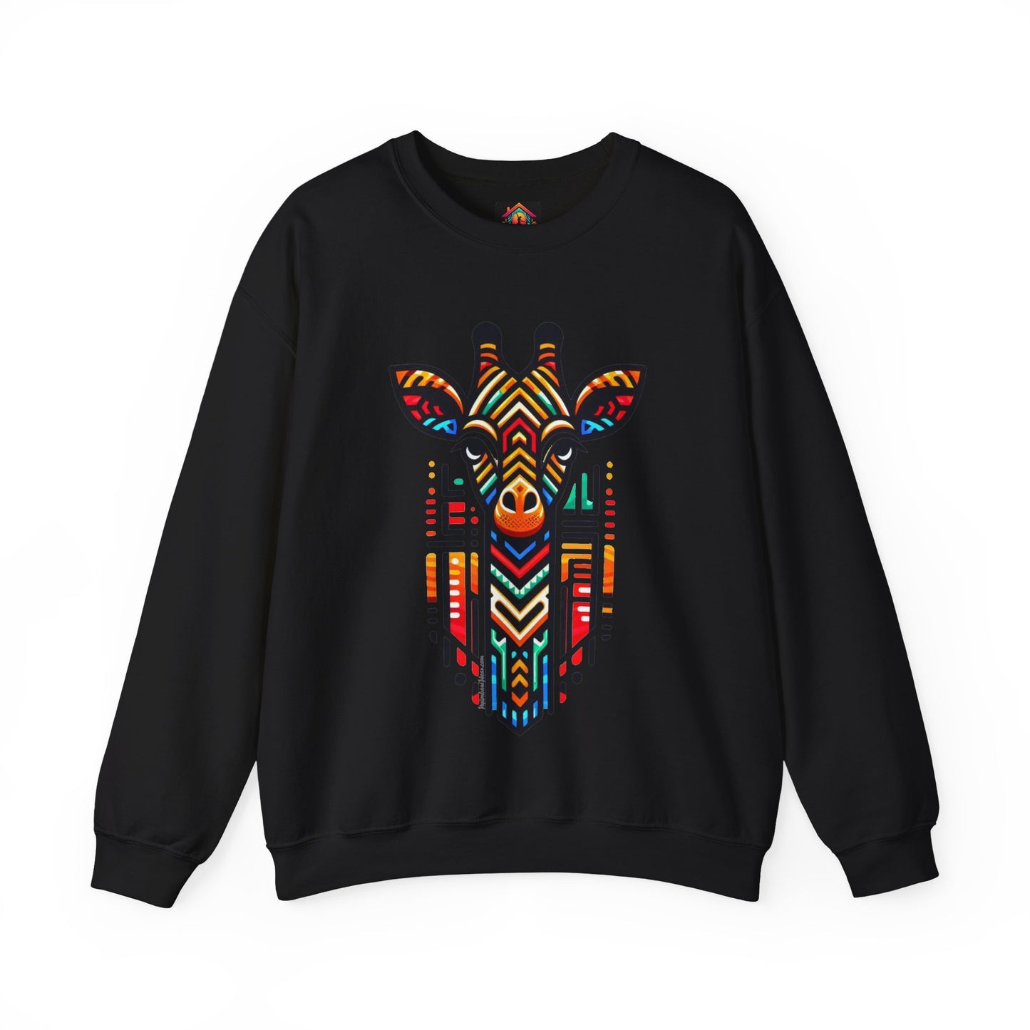Giraffe African Bead Design Sweatshirt Unisex Heavy Blend™ Crewneck Sweatshirt