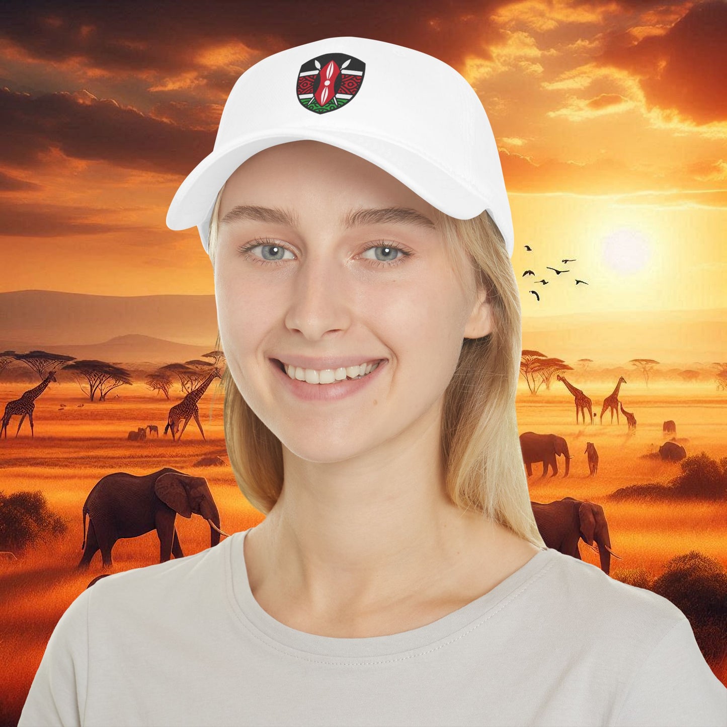 Kenyan Shield Design Baseball Cap