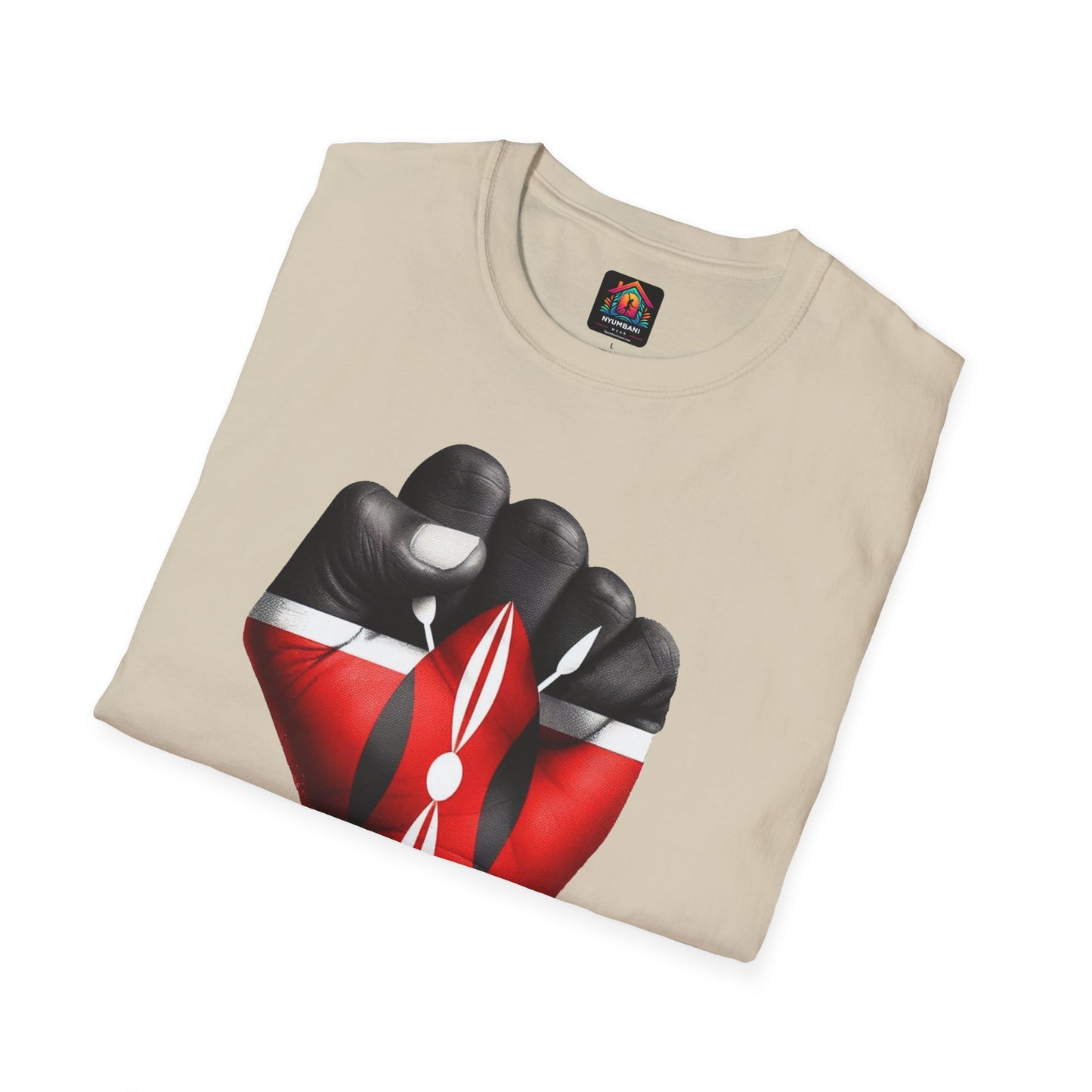 Kenyan Aluta Continua Unisex T-Shirt with Black Fist and Kenyan Flag
