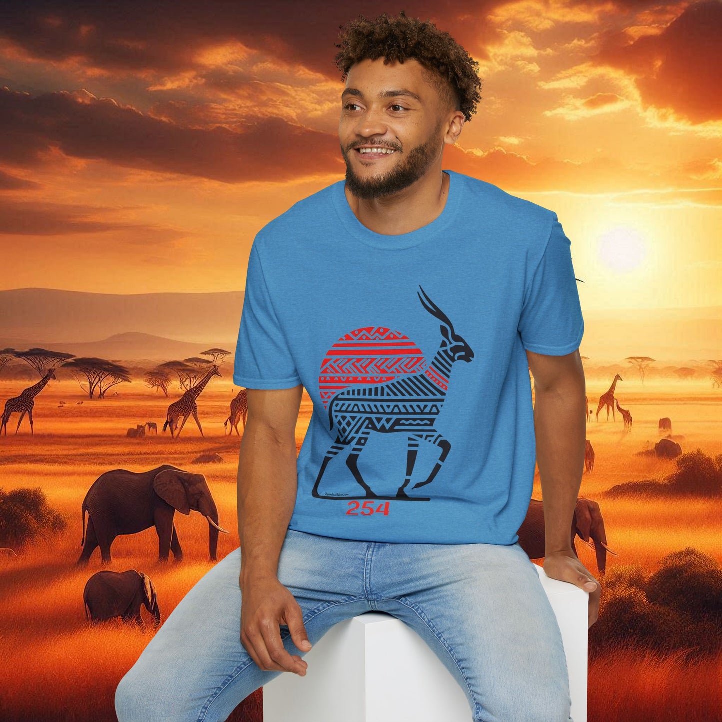 African Bead Style Impala T-Shirt