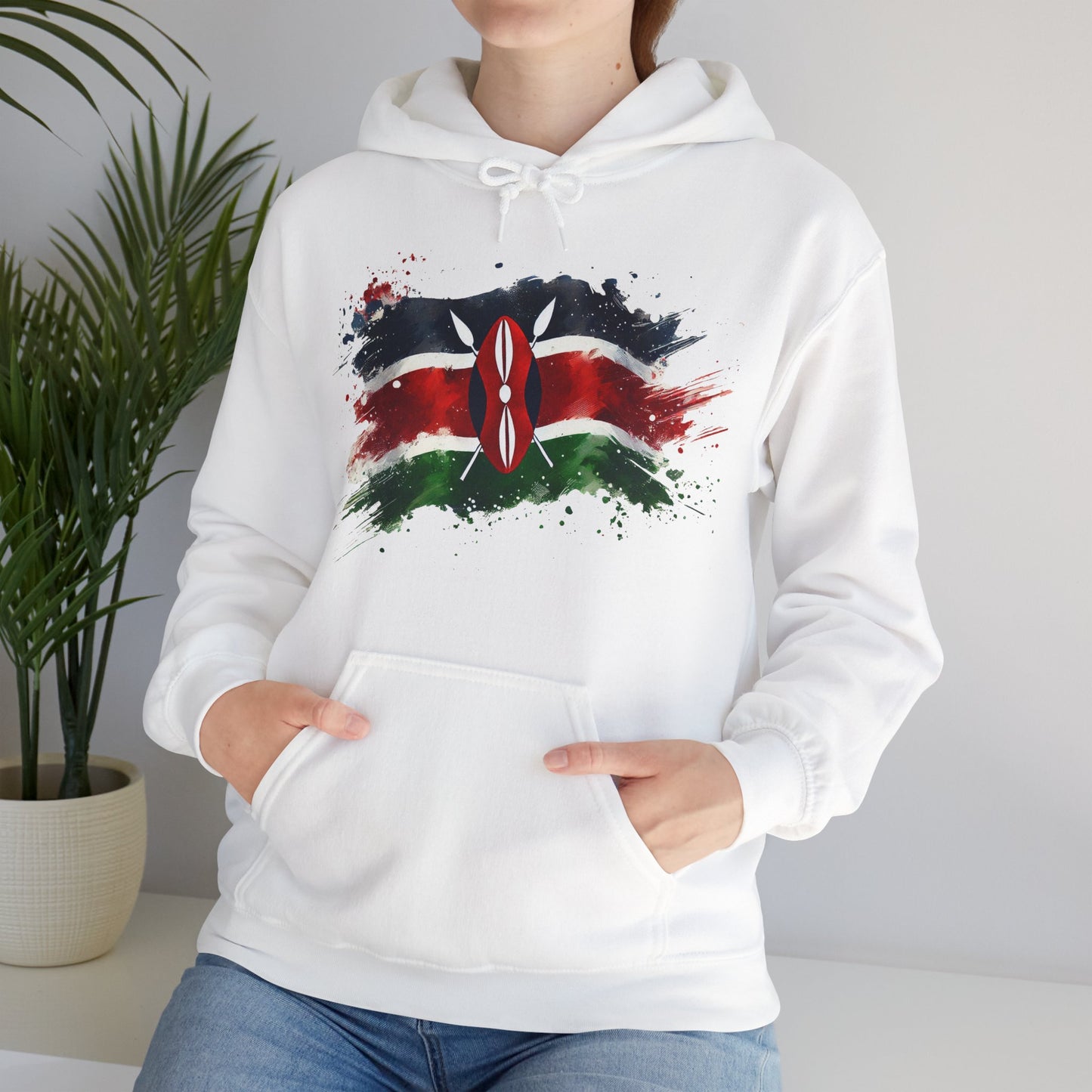 Painted Kenyan Flag Hoodie