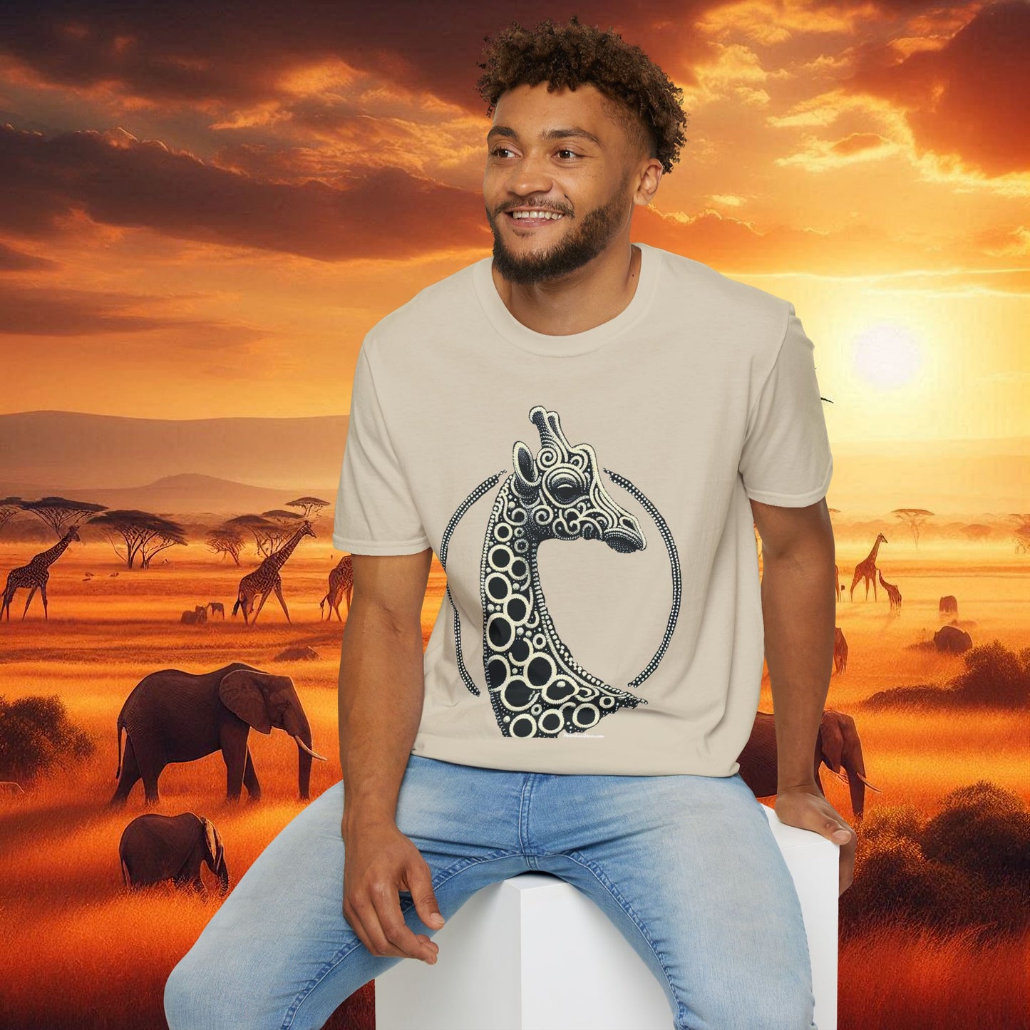 Beaded Giraffe T-Shirt - Kenya and Africa Inspired