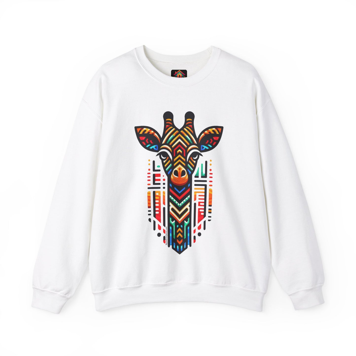 Giraffe African Bead Design Sweatshirt Unisex Heavy Blend™ Crewneck Sweatshirt