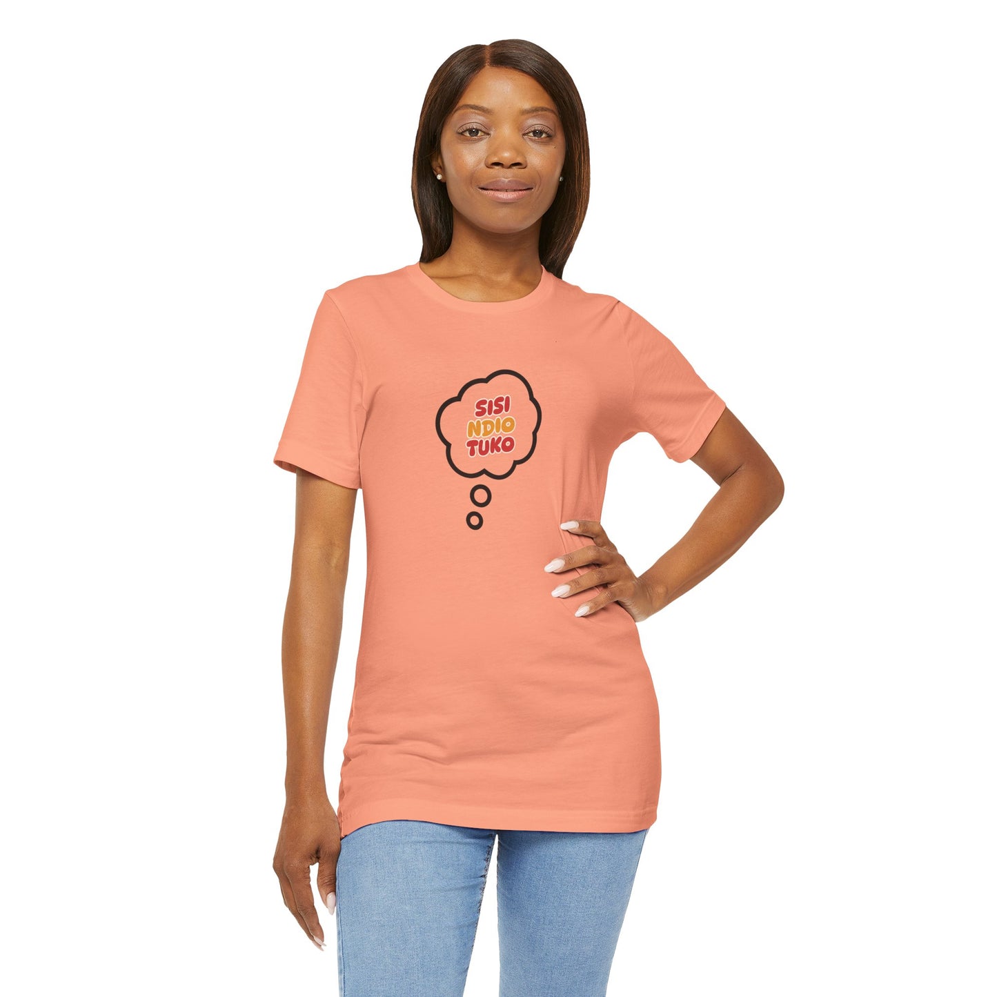 Unisex T-shirt Sisi Ndio Tuko African Print Men Women Tee