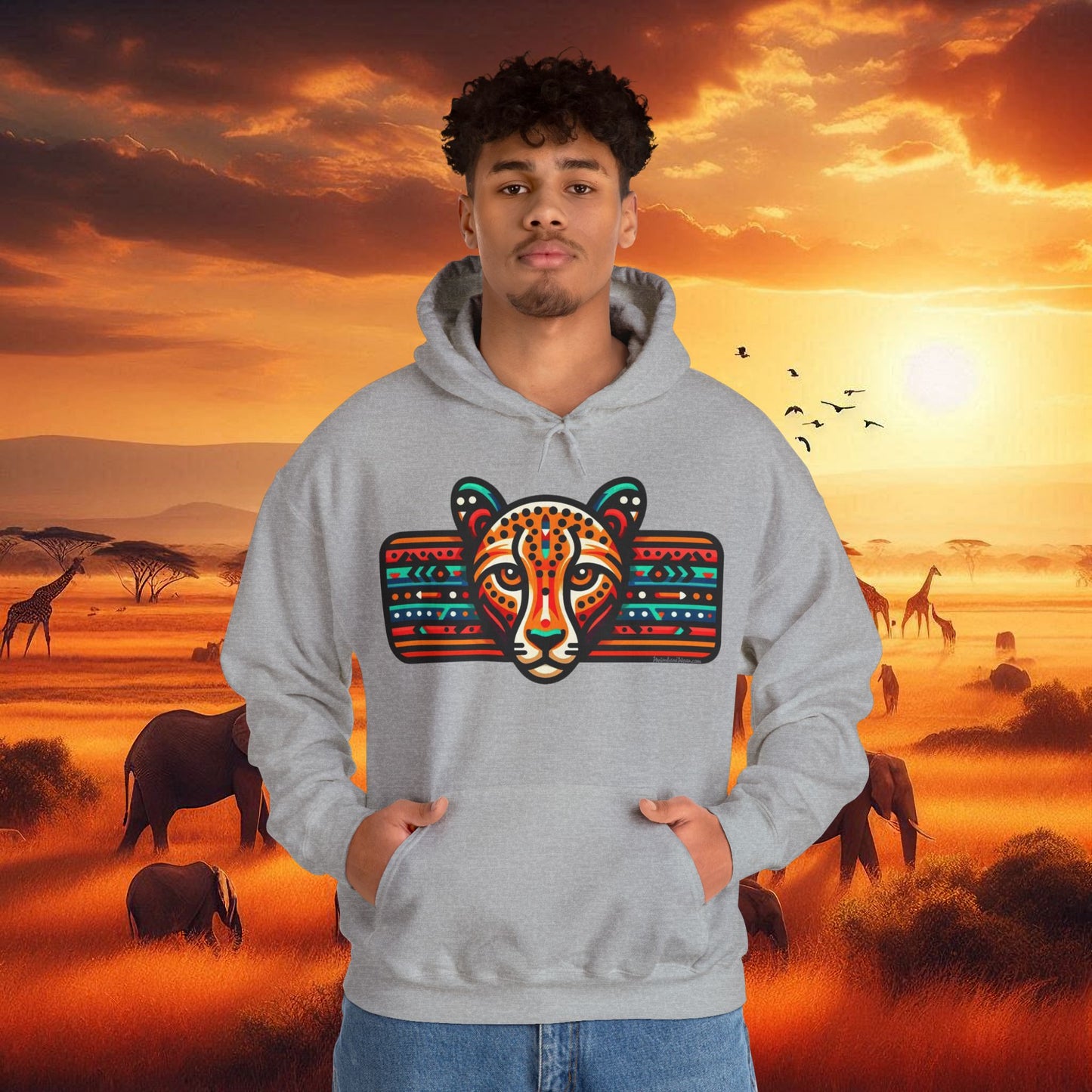 Leopard Hoodie Unisex Heavy Blend™ Hooded Sweatshirt