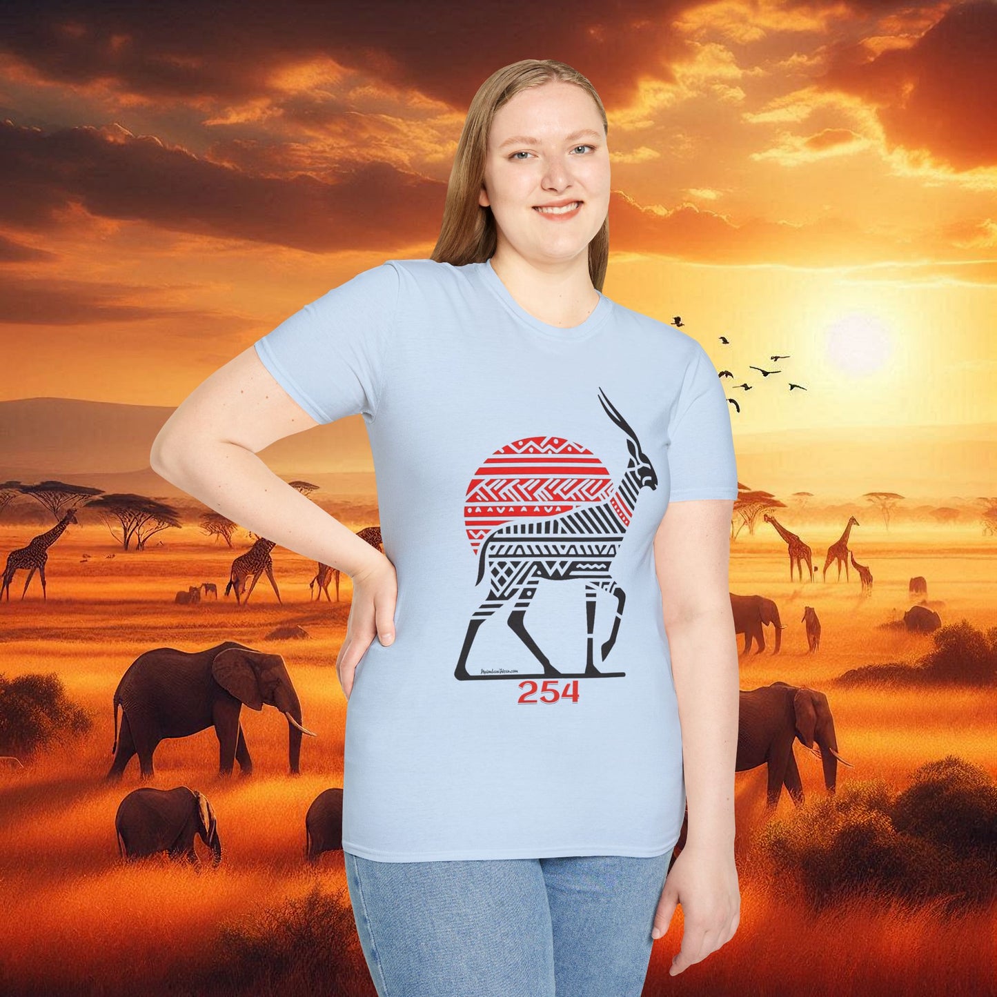 African Bead Style Impala T-Shirt