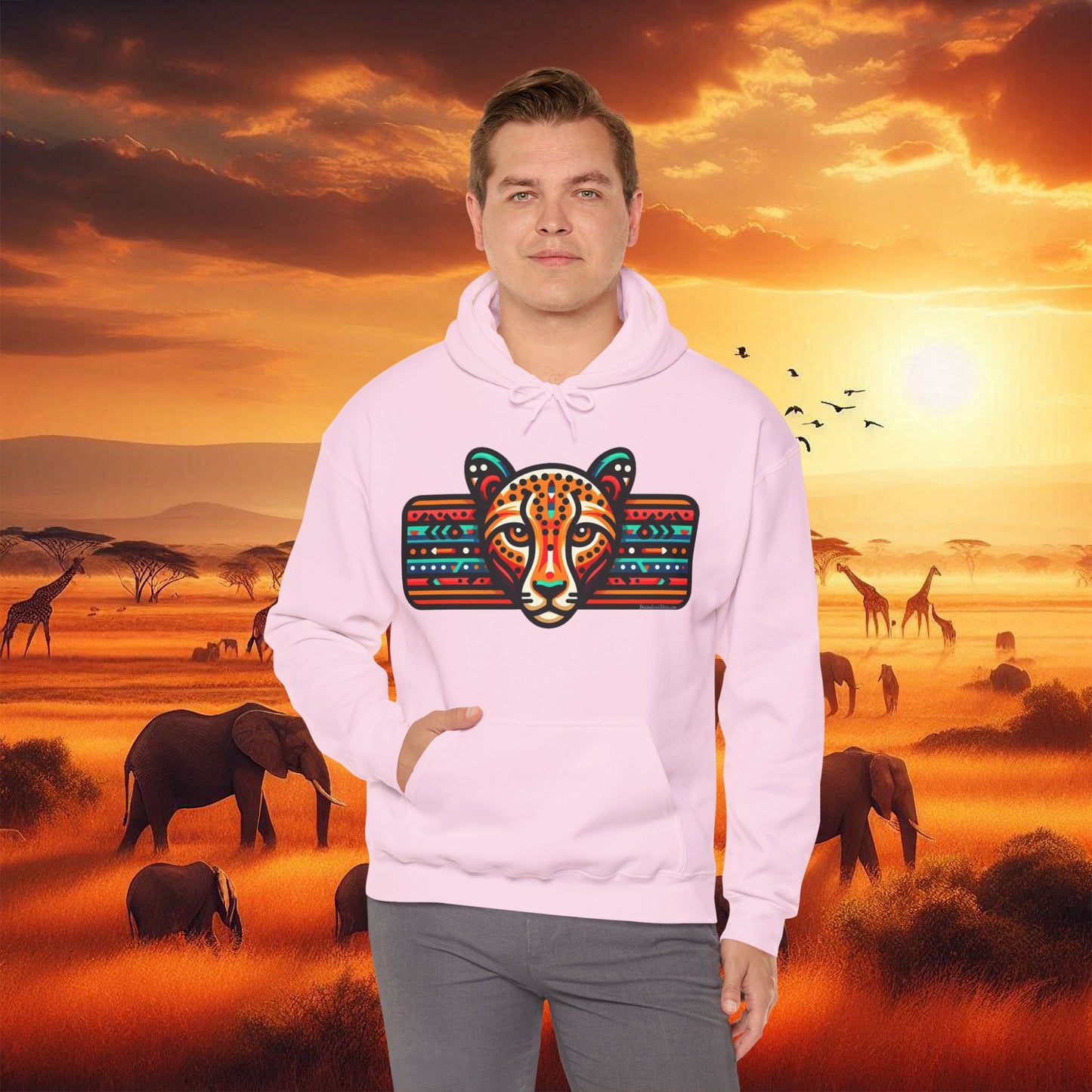 Leopard Hoodie Unisex Heavy Blend™ Hooded Sweatshirt