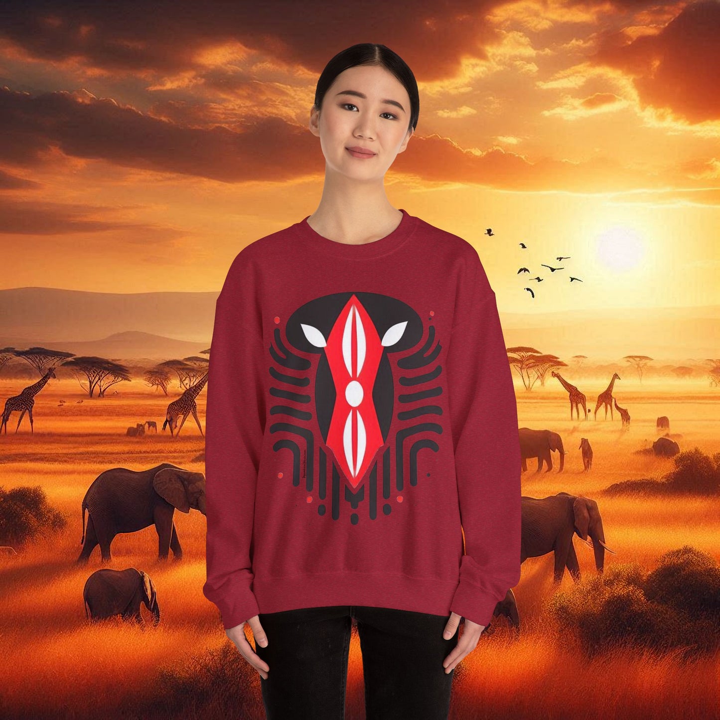 Kenyan Shield Unisex Heavy Blend™ Crewneck Sweatshirt