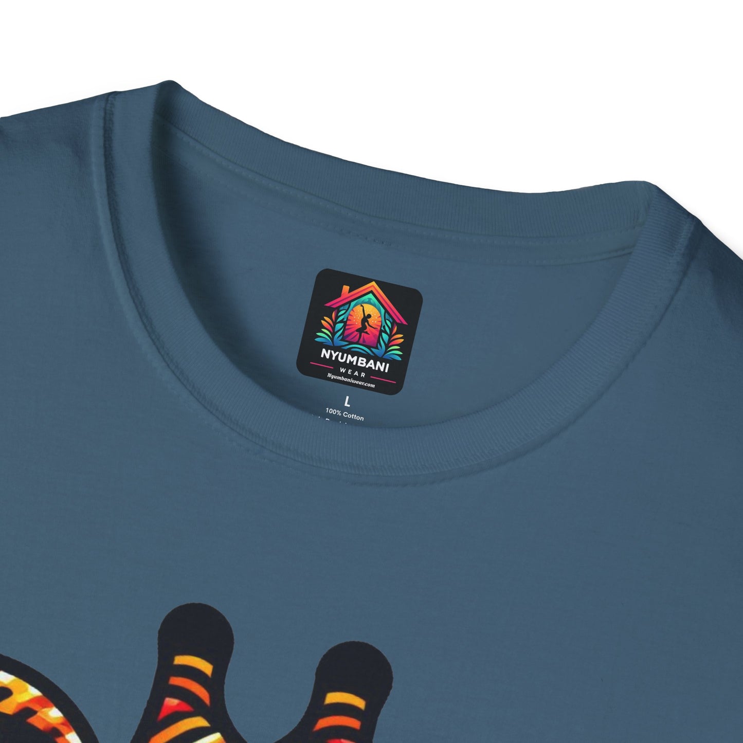 Giraffe T-Shirt with African Bead Design