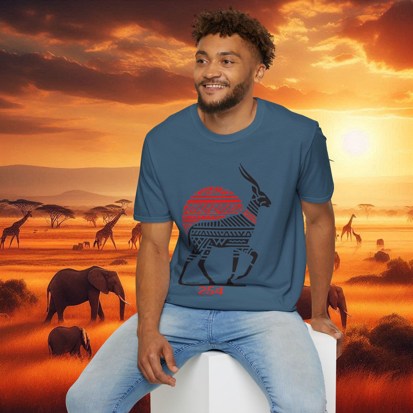 African Bead Style Impala T-Shirt