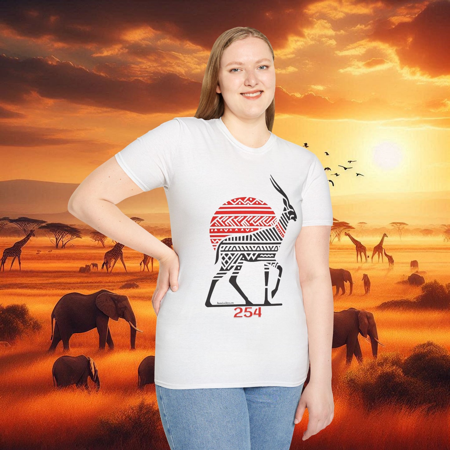 African Bead Style Impala T-Shirt