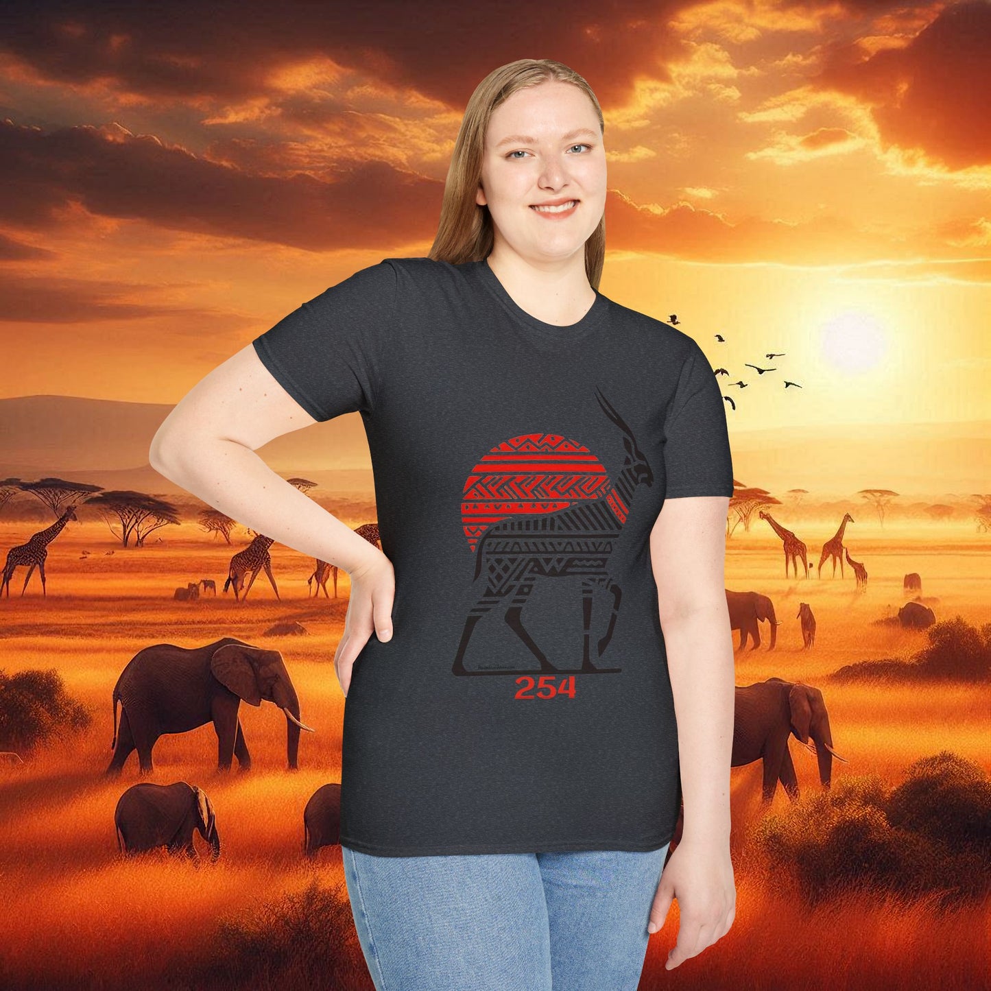 African Bead Style Impala T-Shirt