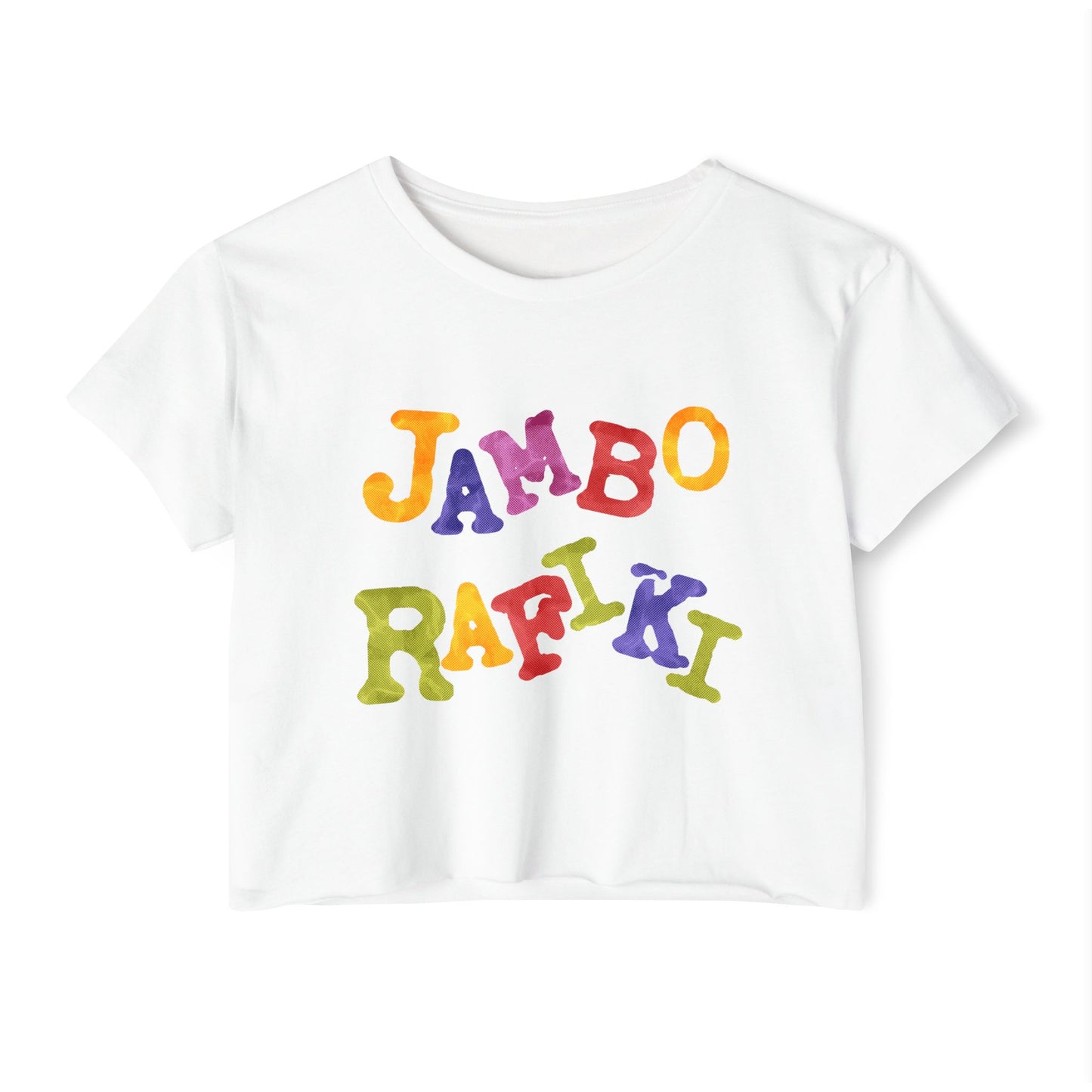 Women's Festival Crop Top - Jambo Rafiki Fun & Vibrant T-Shirt for Celebrations