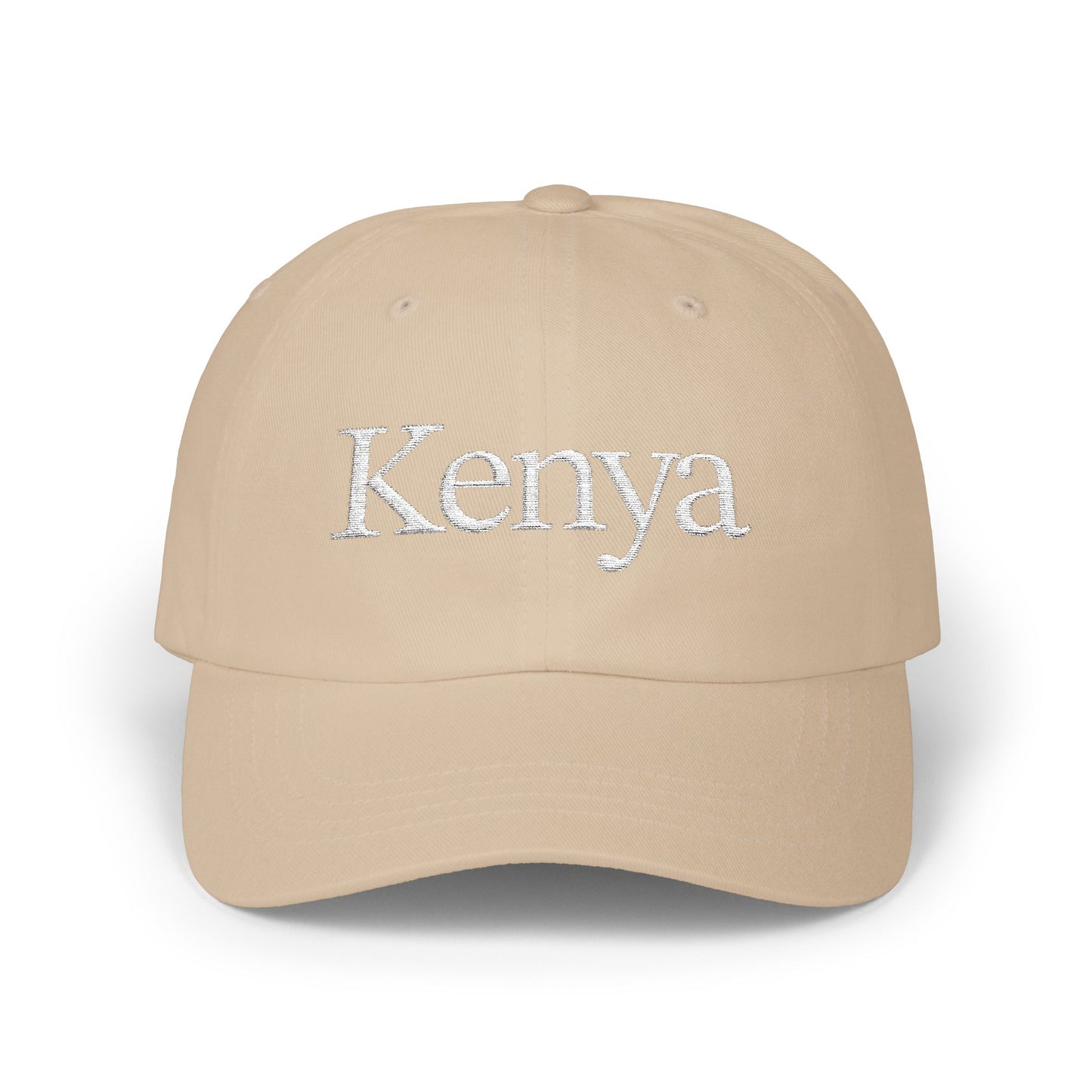White Kenya Embroidered Cap