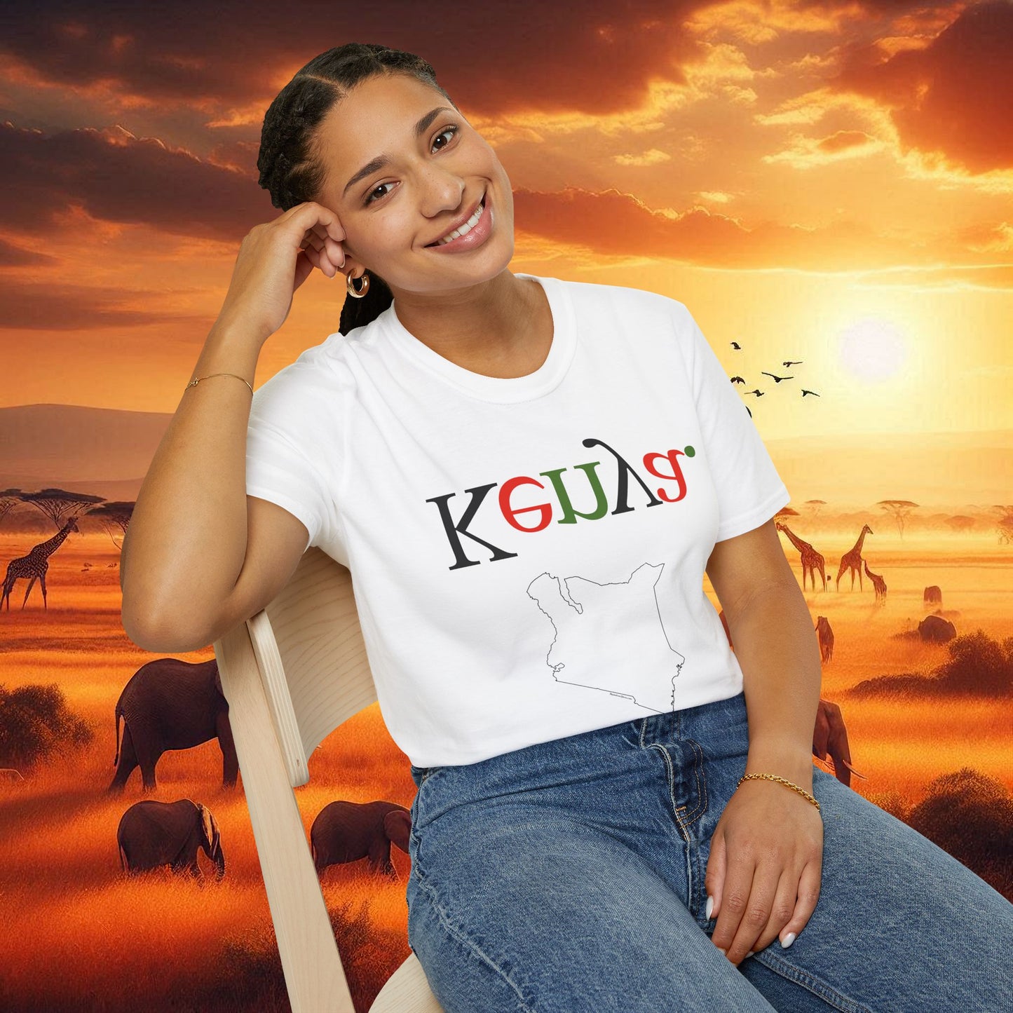 Inverted Tee - Kenya Inspired Unisex T-Shirt