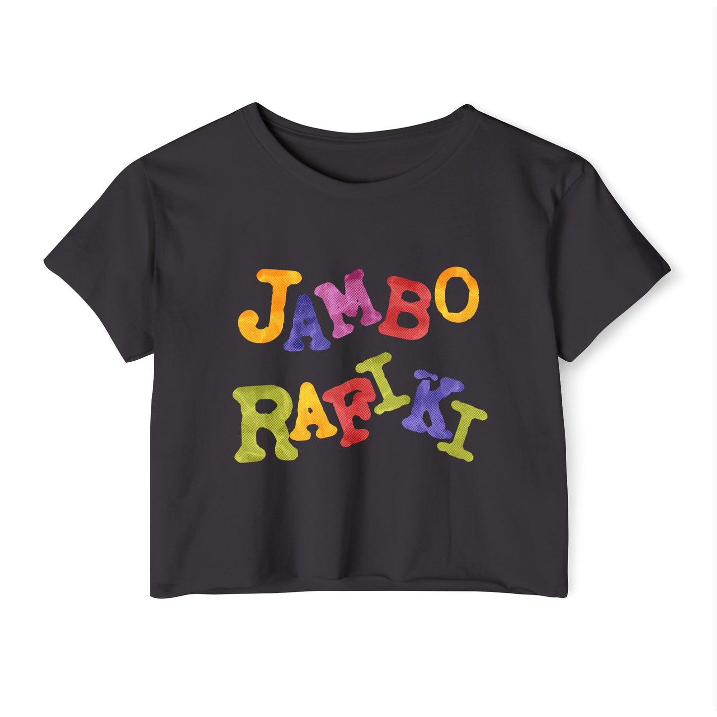 Women's Festival Crop Top - Jambo Rafiki Fun & Vibrant T-Shirt for Celebrations