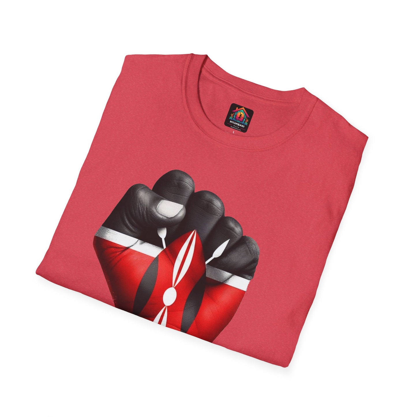 Kenyan Aluta Continua Unisex T-Shirt with Black Fist and Kenyan Flag