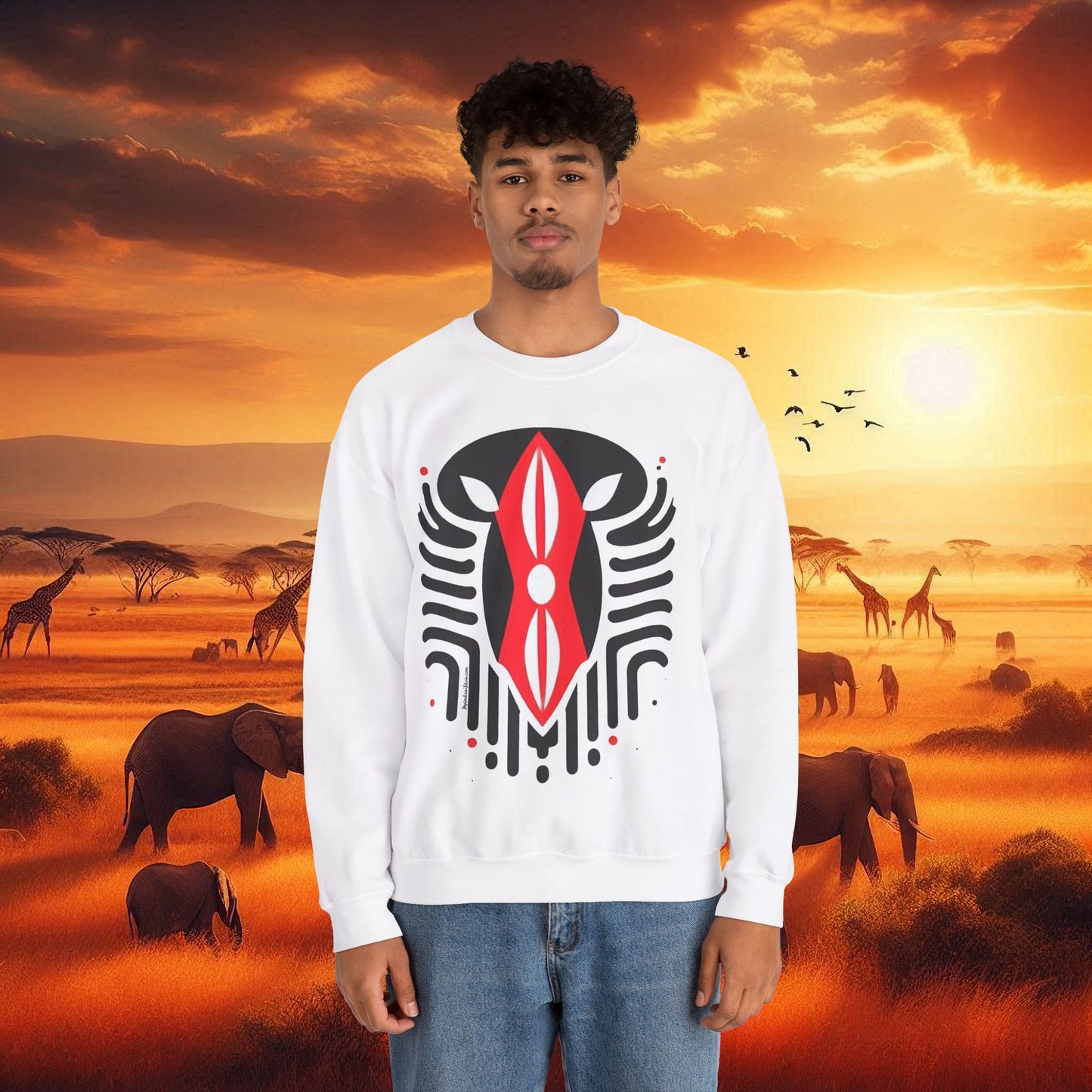 Kenyan Shield Unisex Heavy Blend™ Crewneck Sweatshirt