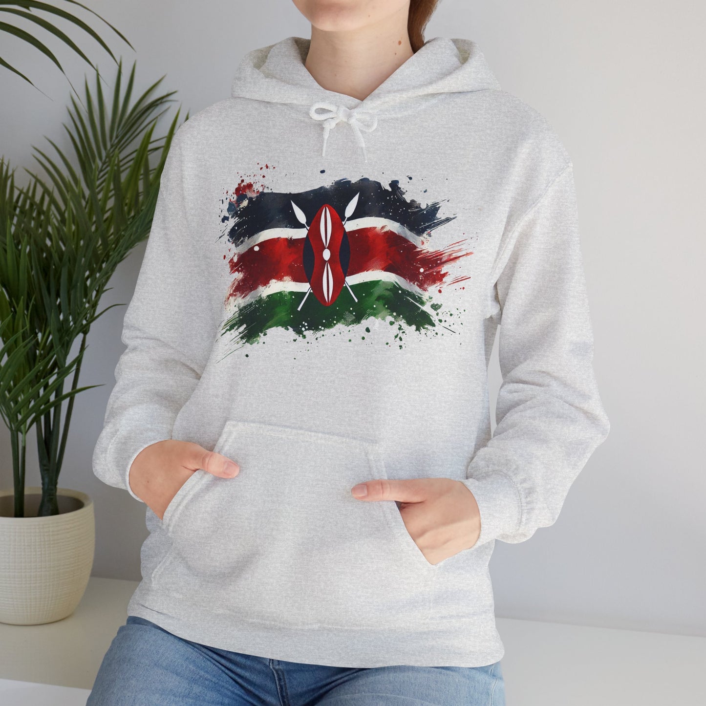 Painted Kenyan Flag Hoodie