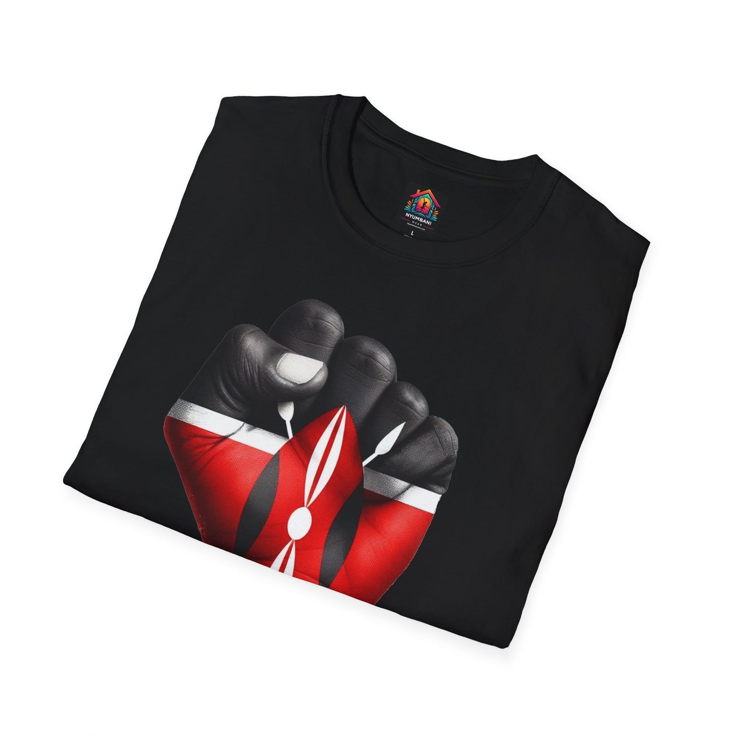 Kenyan Aluta Continua Unisex T-Shirt with Black Fist and Kenyan Flag