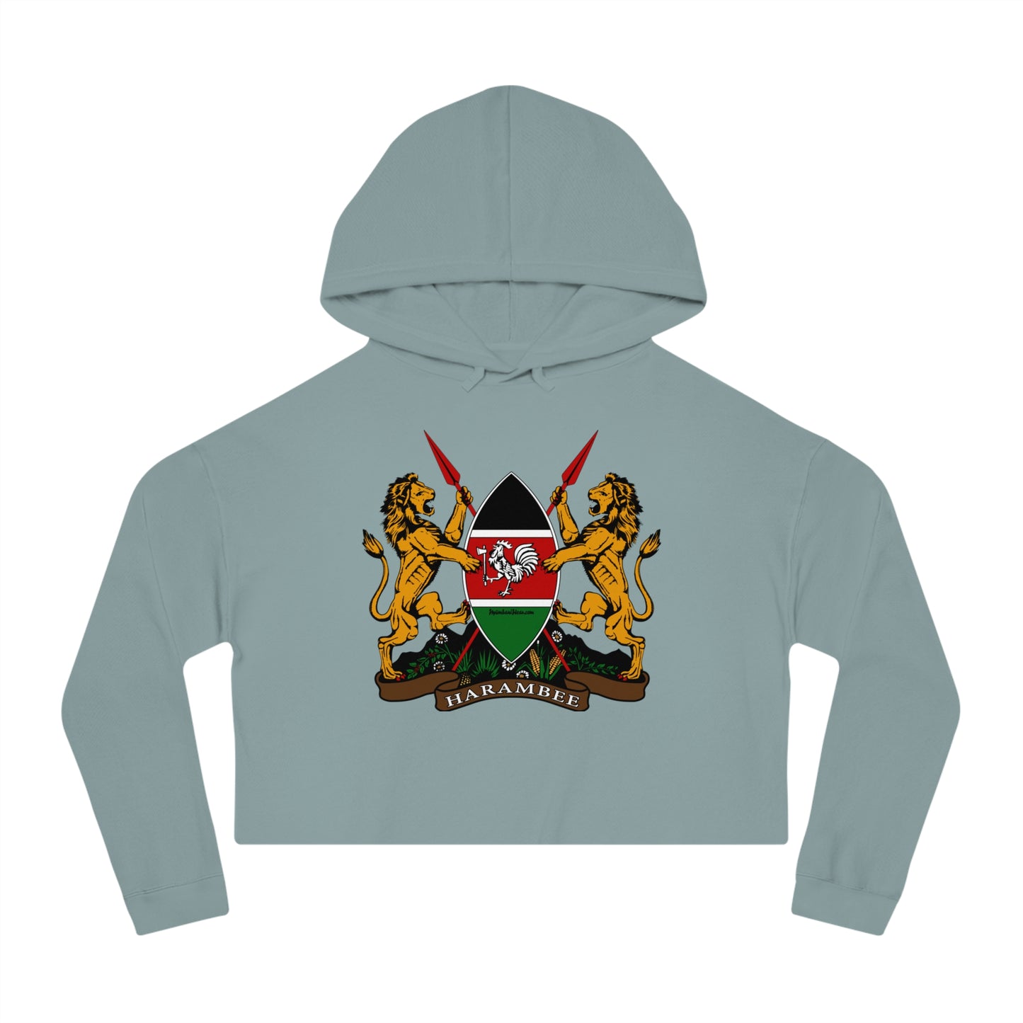 Kenyan Crest Women’s Cropped Hooded Sweatshirt