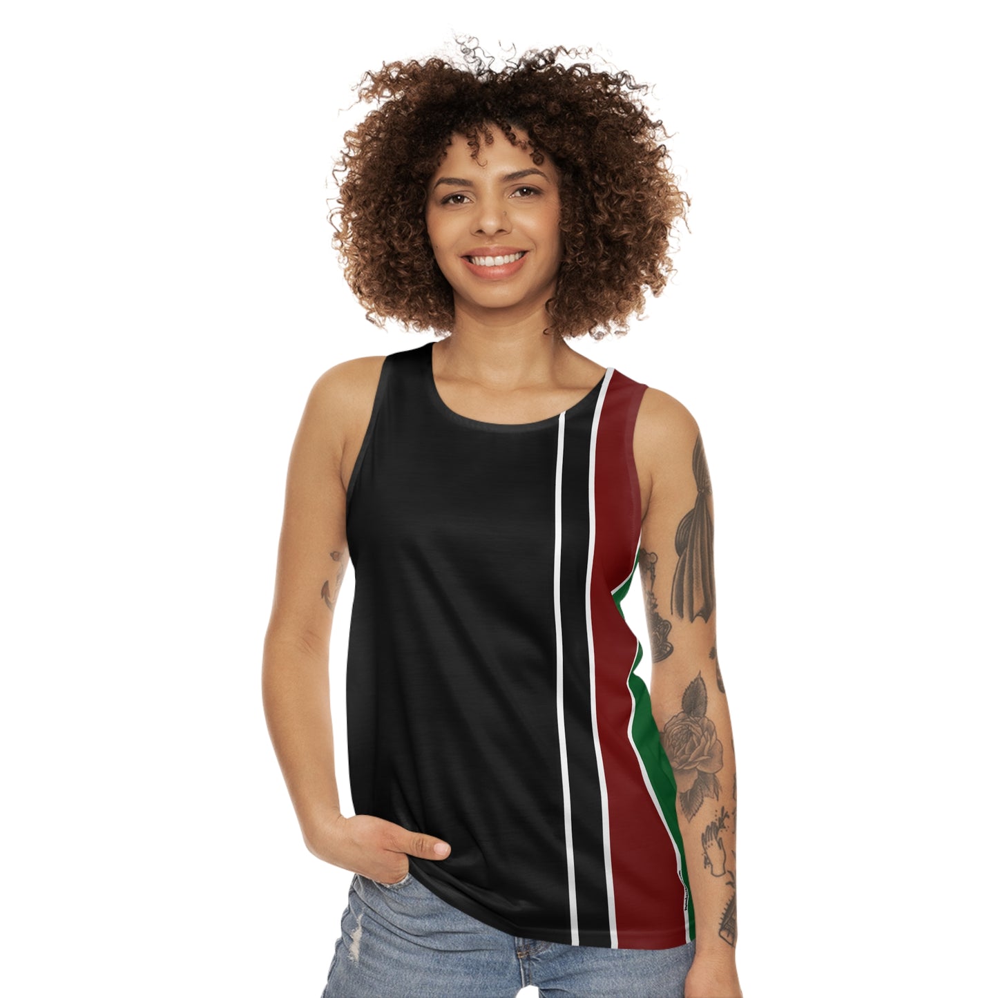 Kenyan Vertical Striped Unisex Tank Top (AOP)