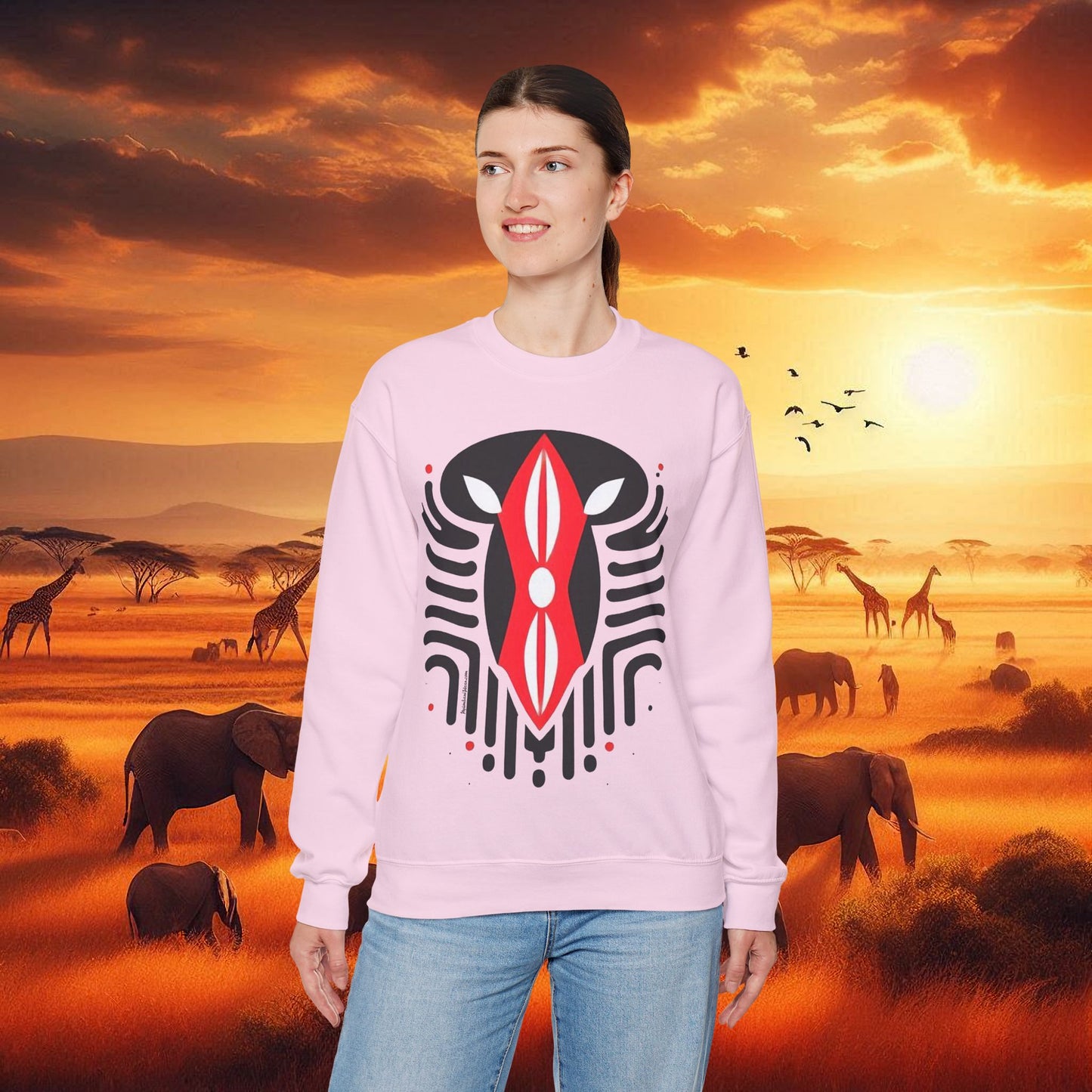 Kenyan Shield Unisex Heavy Blend™ Crewneck Sweatshirt