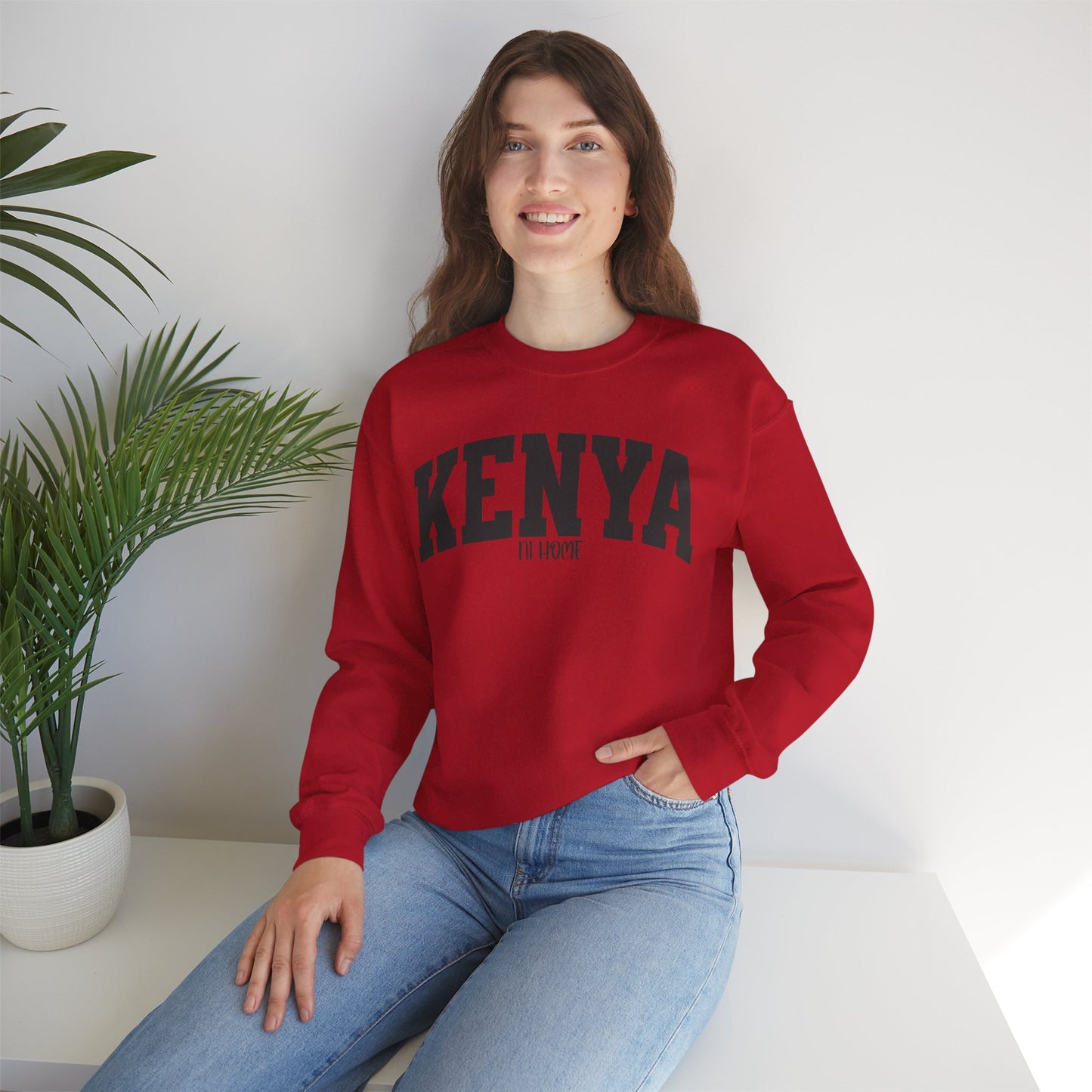 Kenya Campus Crewneck Sweatshirt — Vintage Collegiate Kenya Pullover