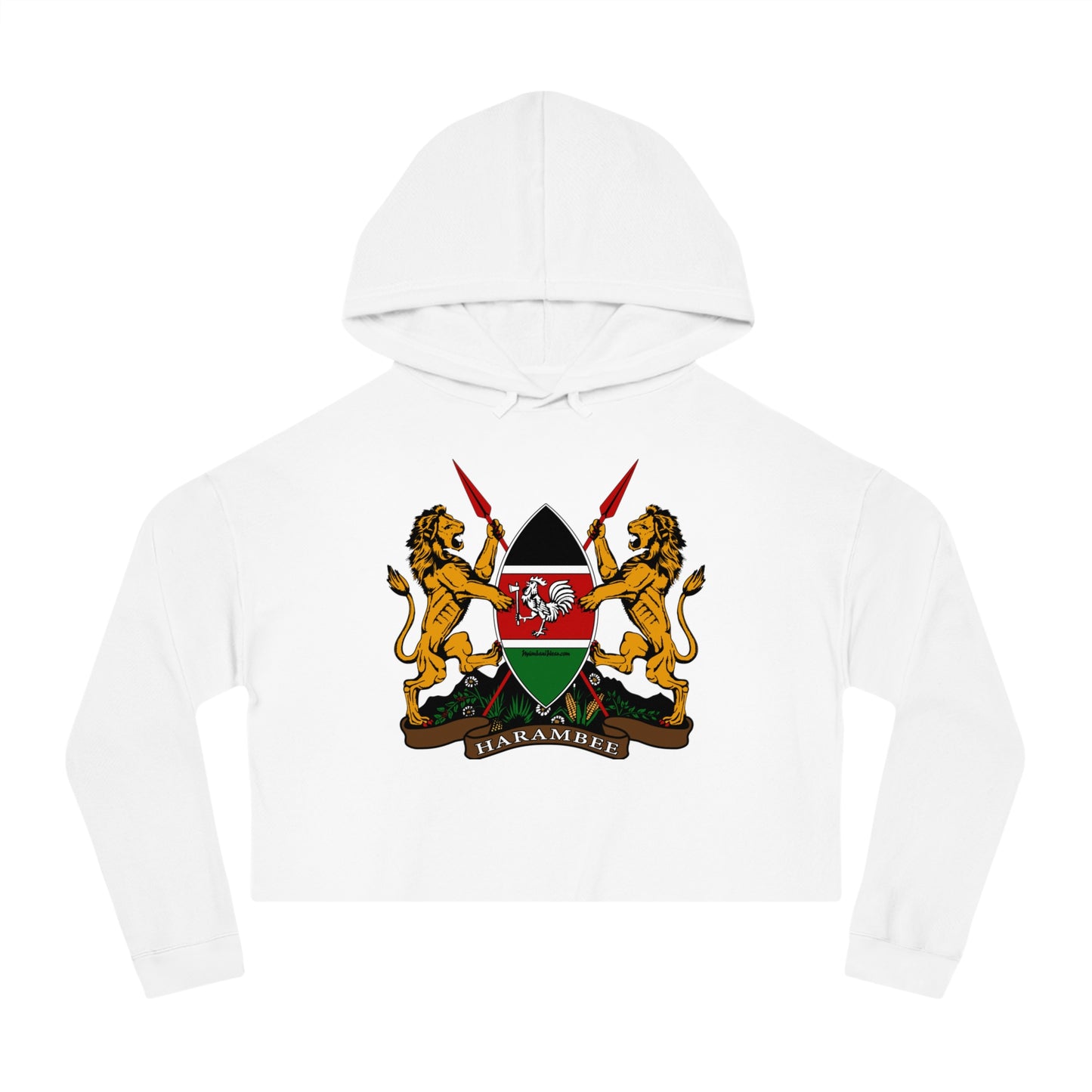 Kenyan Crest Women’s Cropped Hooded Sweatshirt