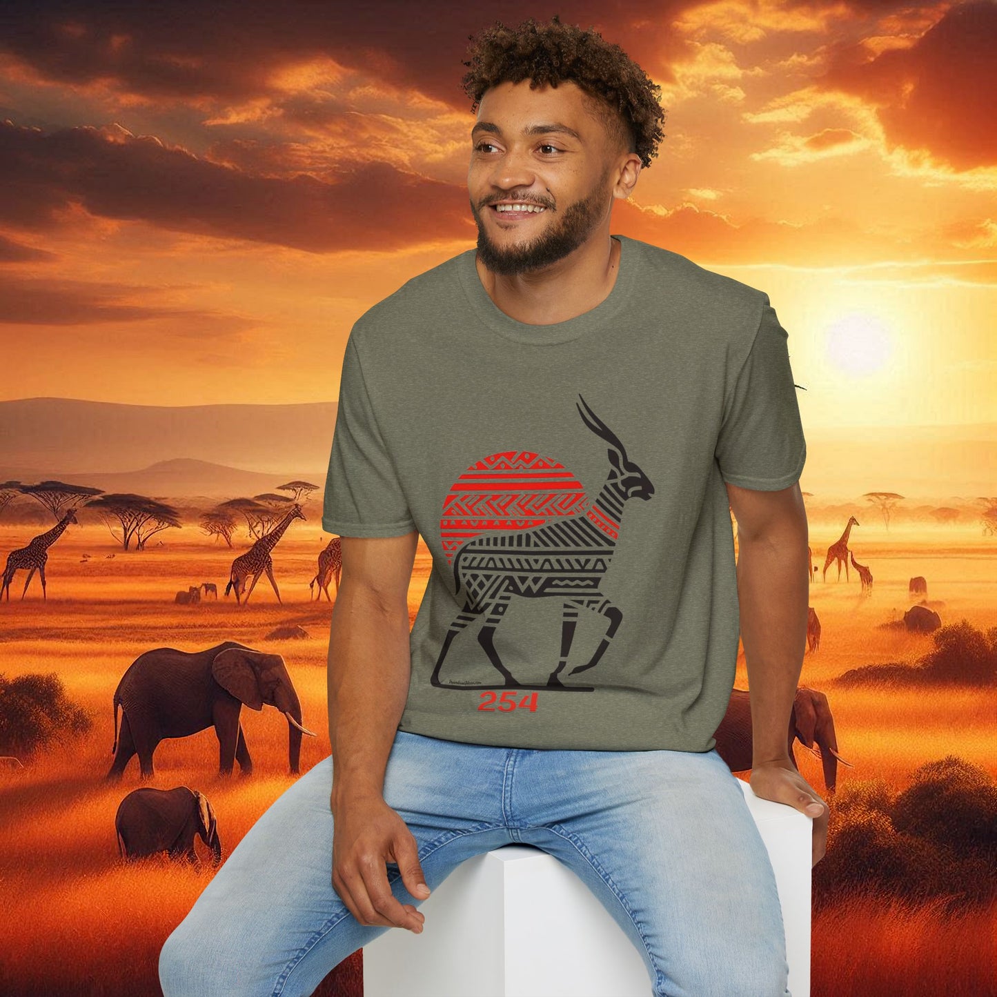 African Bead Style Impala T-Shirt