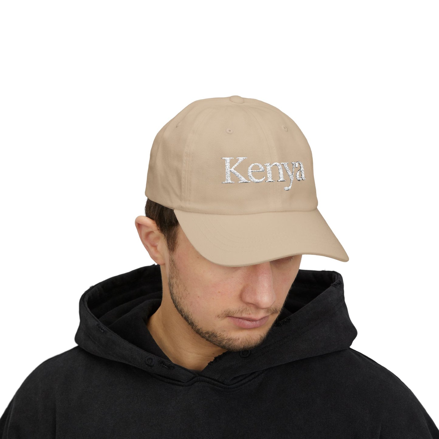 White Kenya Embroidered Cap