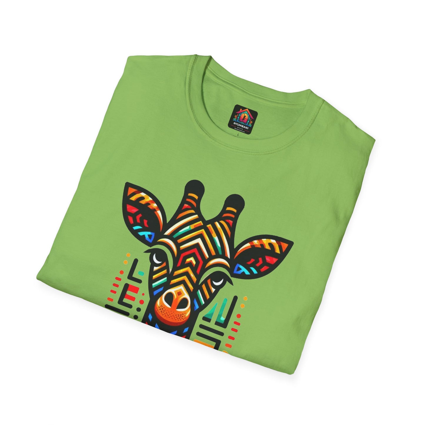 Giraffe T-Shirt with African Bead Design