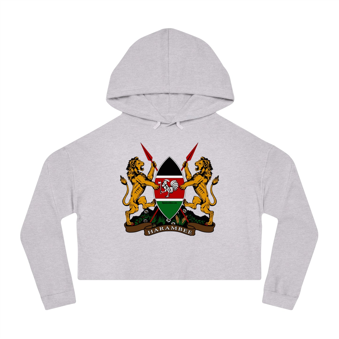 Kenyan Crest Women’s Cropped Hooded Sweatshirt