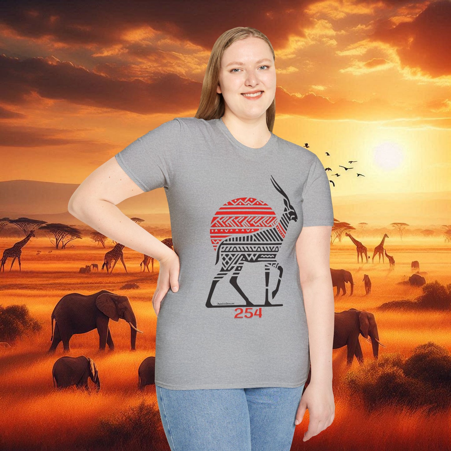 African Bead Style Impala T-Shirt