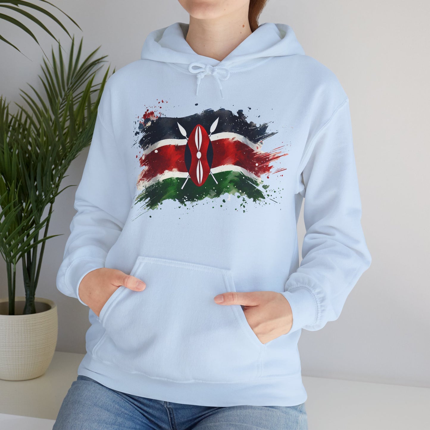 Painted Kenyan Flag Hoodie