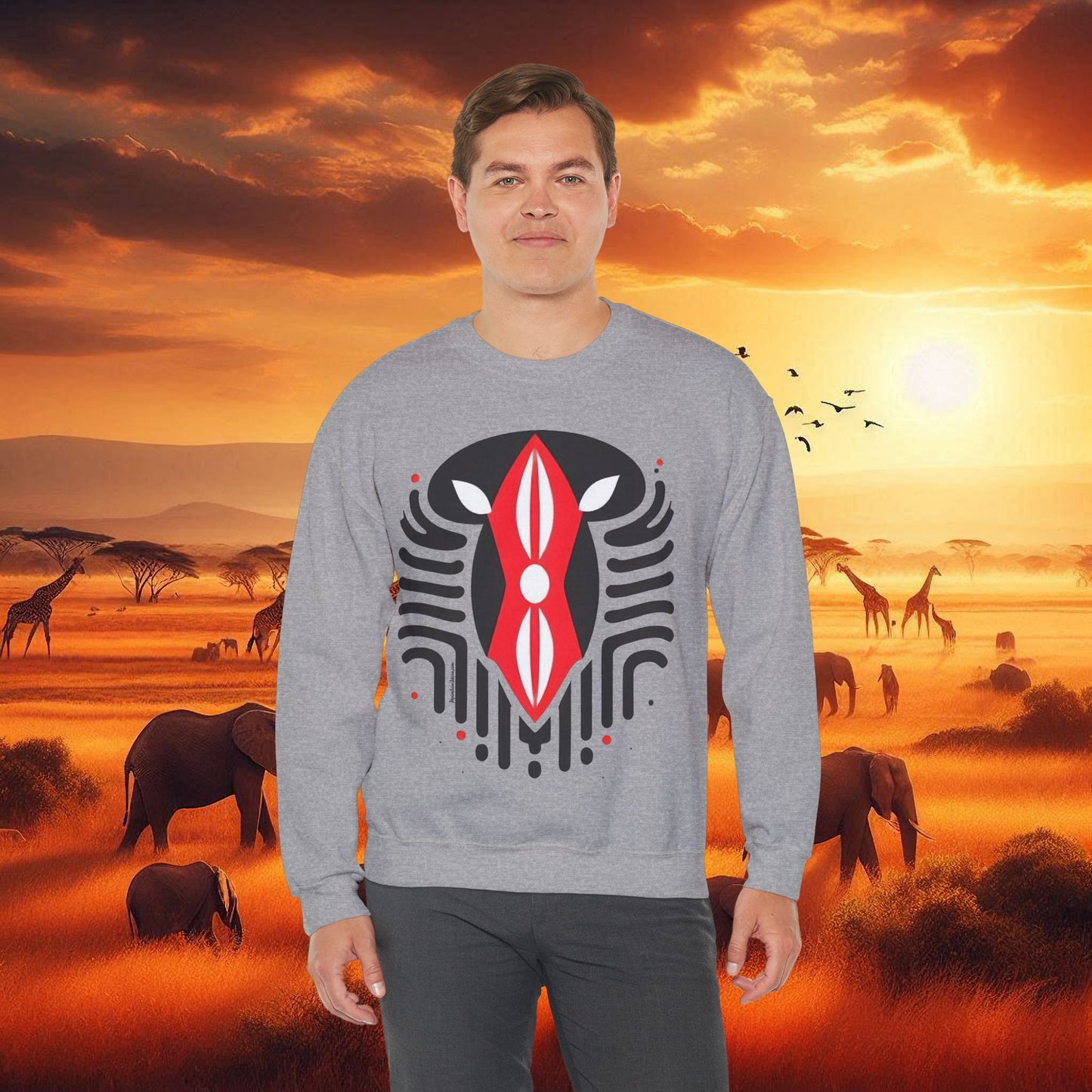 Kenyan Shield Unisex Heavy Blend™ Crewneck Sweatshirt