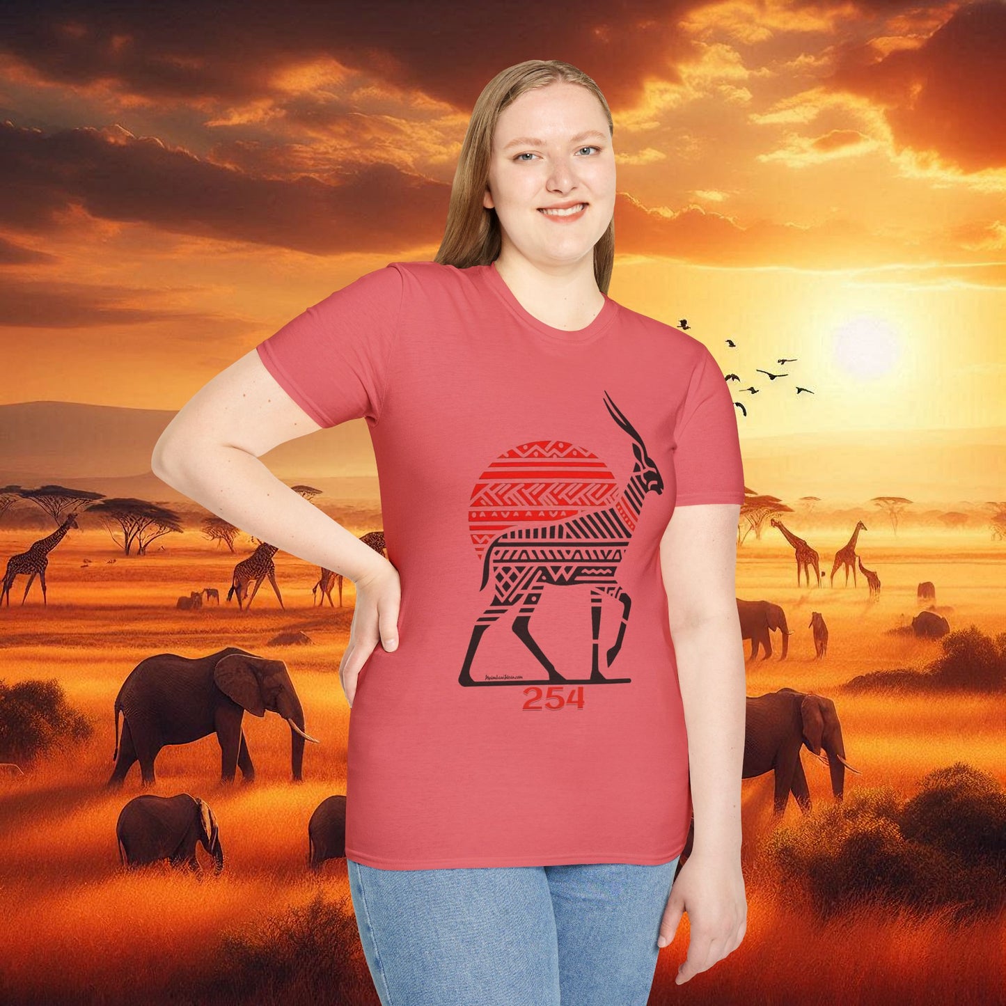 African Bead Style Impala T-Shirt