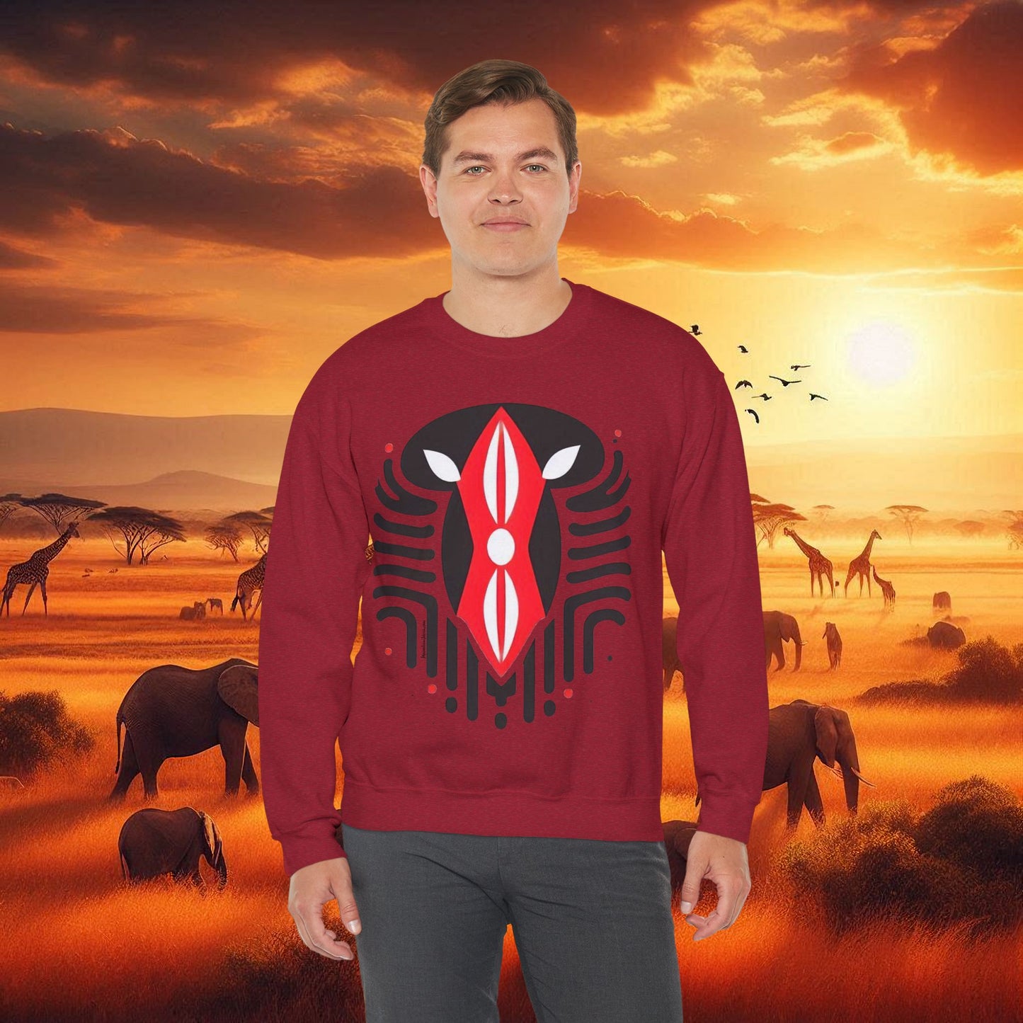 Kenyan Shield Unisex Heavy Blend™ Crewneck Sweatshirt