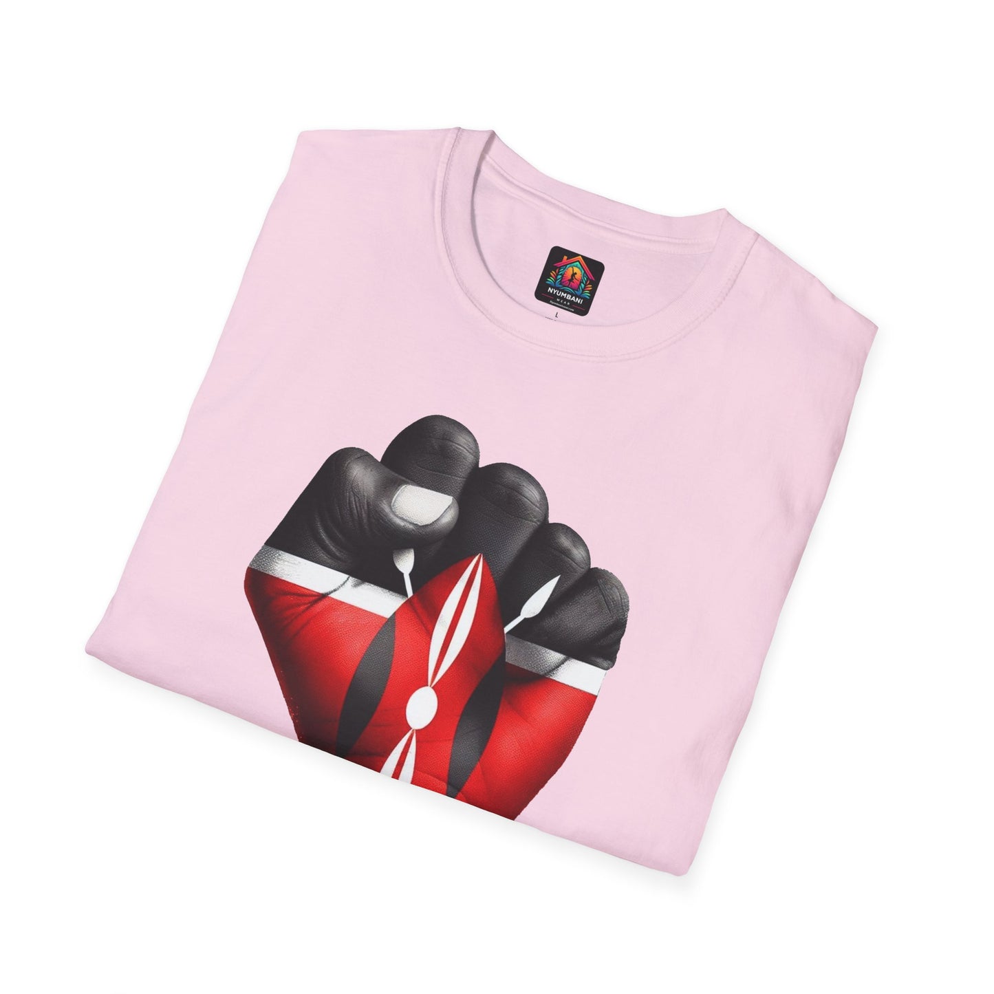 Kenyan Harambee Unisex T-Shirt with Black Fist and Kenyan Flag