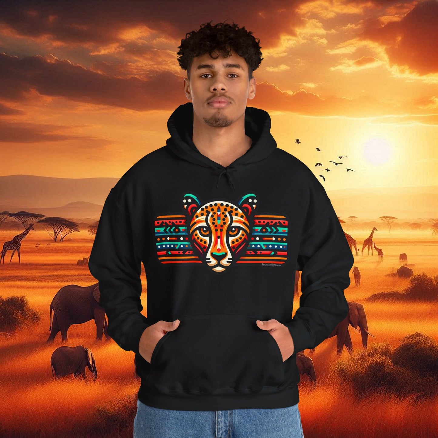 Leopard Hoodie Unisex Heavy Blend™ Hooded Sweatshirt