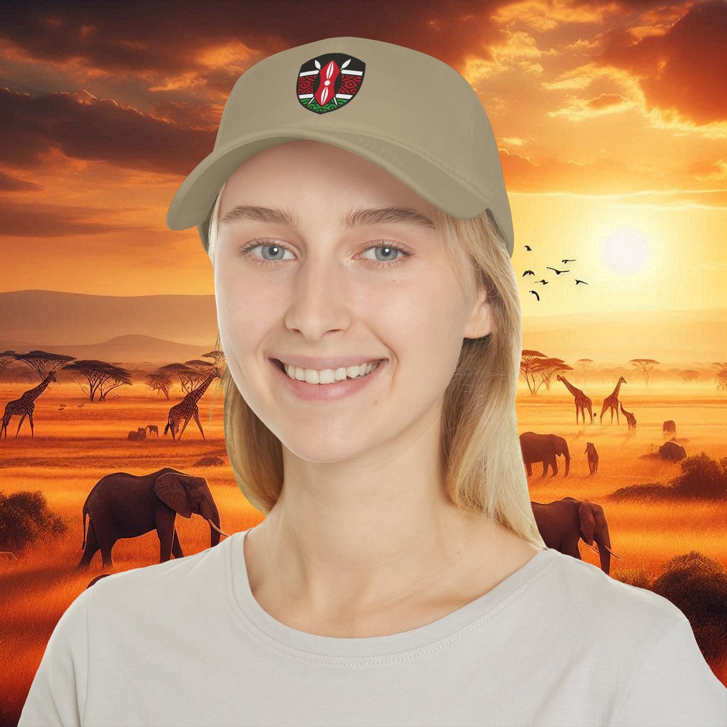Kenyan Shield Design Baseball Cap