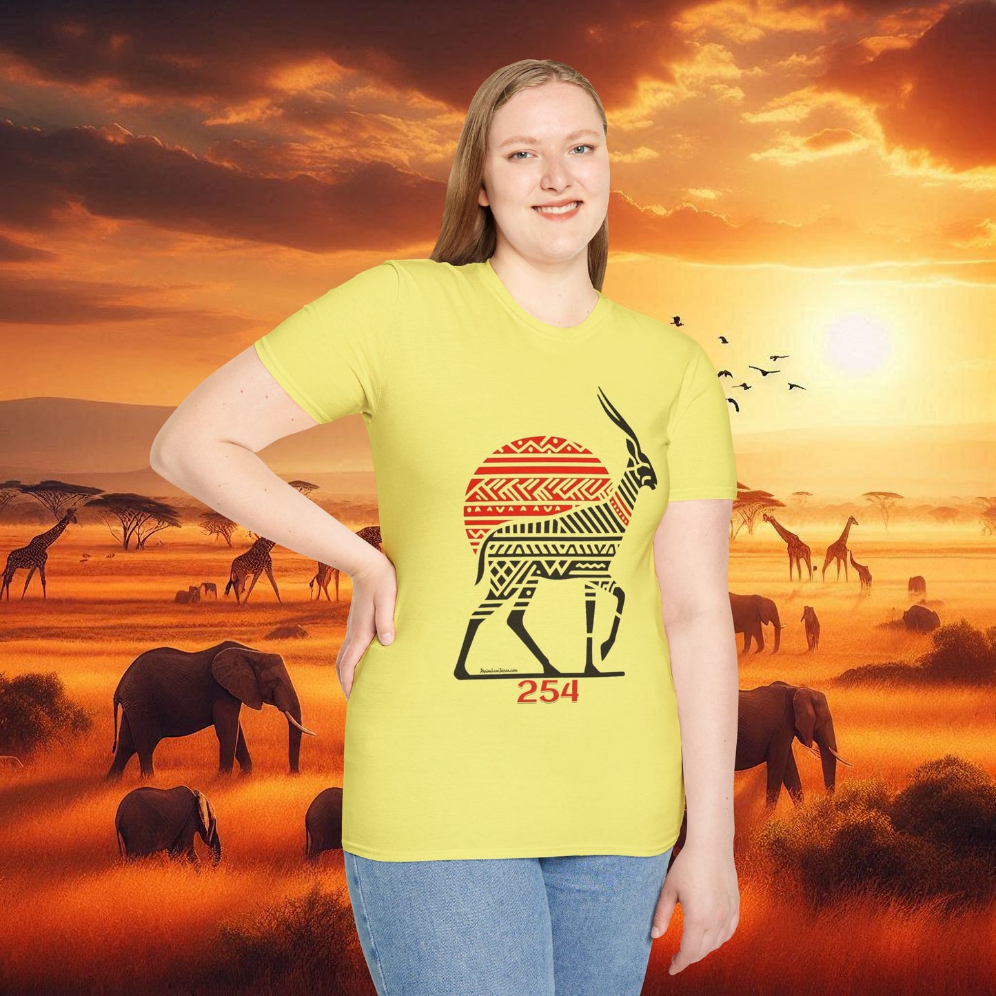 African Bead Style Impala T-Shirt